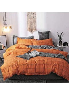 GOLDEN HOME 6 Piece King/Queen/Single size, striped pattern duvet cover set. set includes 1 Comforter Cover, 1 Fitted Bedsheet, 4 Pillowcases  - Image 2