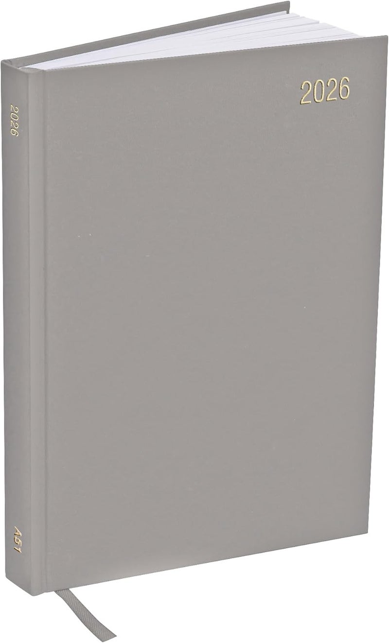evelay 2026 Diary A4 A5 Day to Page Hardback Full Year Planner Organiser Journal (A5 Page a Day, Grey) - Image 2