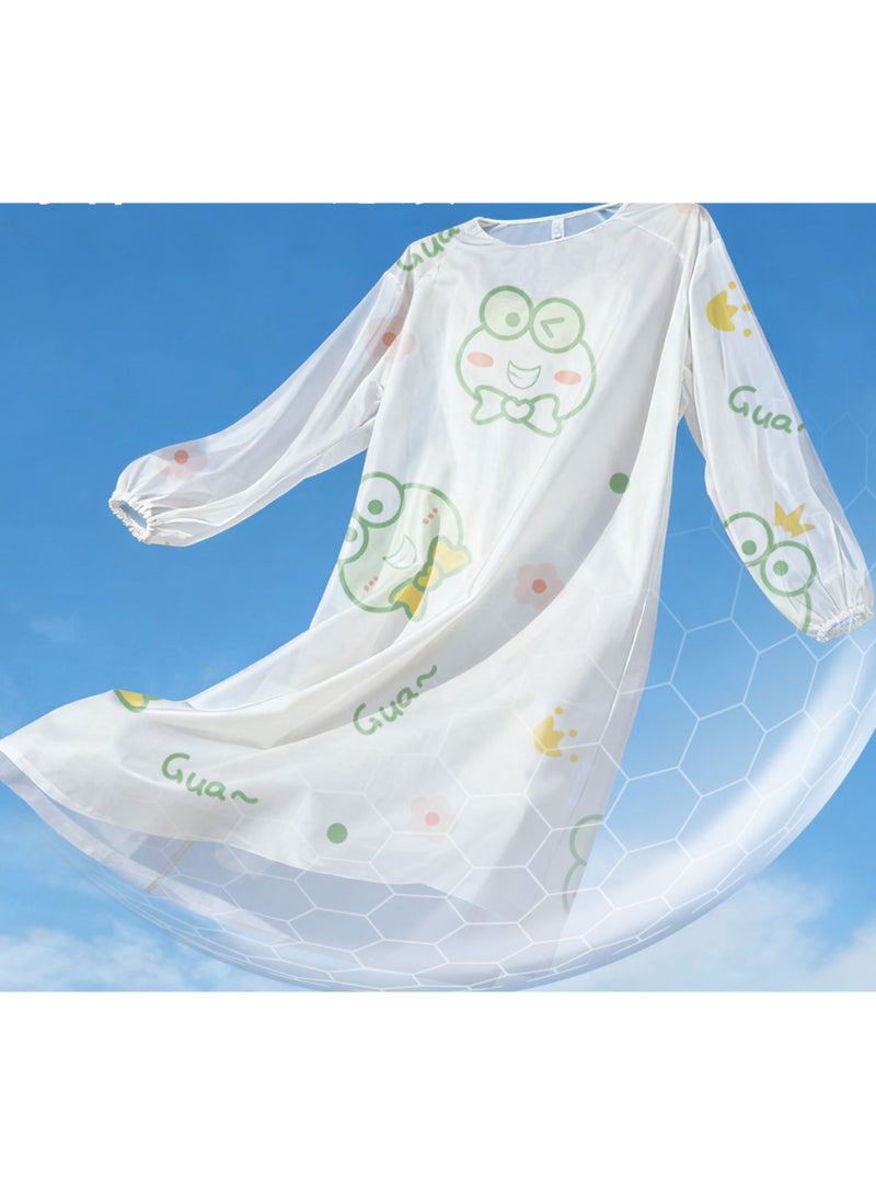 Kids Art Smock, Waterproof Apron for Children, Artist Painting Aprons Smocks with Long Sleeve，frog - Image 3