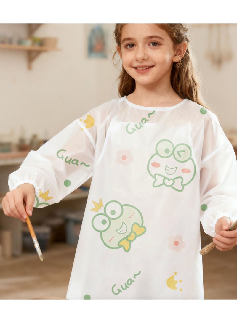 Kids Art Smock, Waterproof Apron for Children, Artist Painting Aprons Smocks with Long Sleeve，frog - Image 4