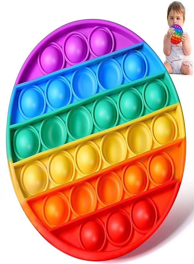 Perpetual Bliss 3 Pcs Pop It Fidget Toys Set Push Bubble Sensory Silicone Rainbow Stress Relief Educational Novelty Gifts for Girls Boys Kids Adults Birthday Return Gifts (Pack of 3) - Image 4