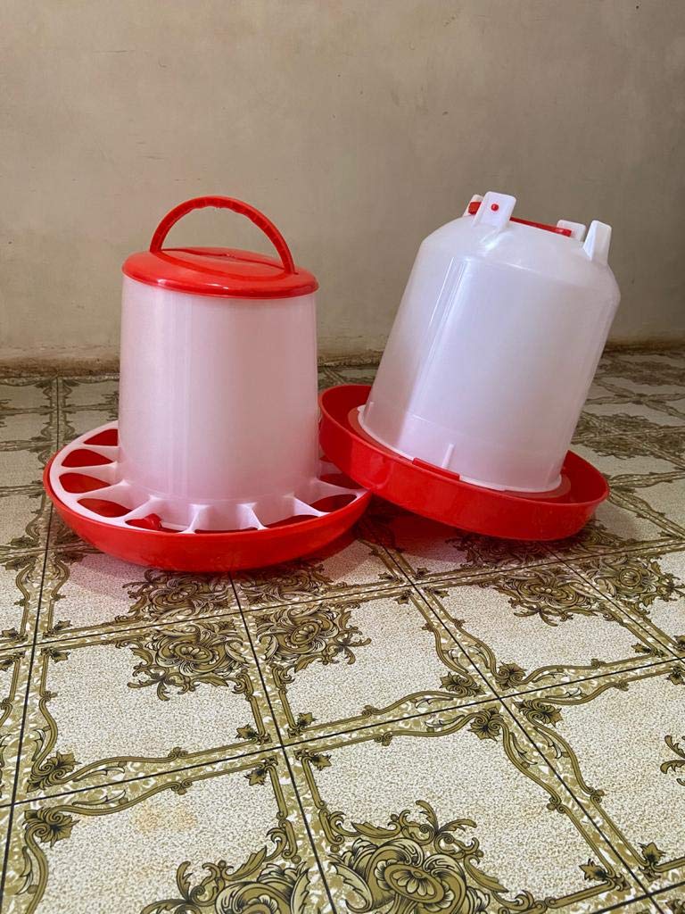 TMW أداة -D1- مع مقبض غطاء لتغذية وشرب الدجاج والدواجن جميع الأنواع 1.5 كجم تغذية=2 قطعة و 1.5 لتر شرب=2 قطعة إجمالي 4 قطع - Image 3