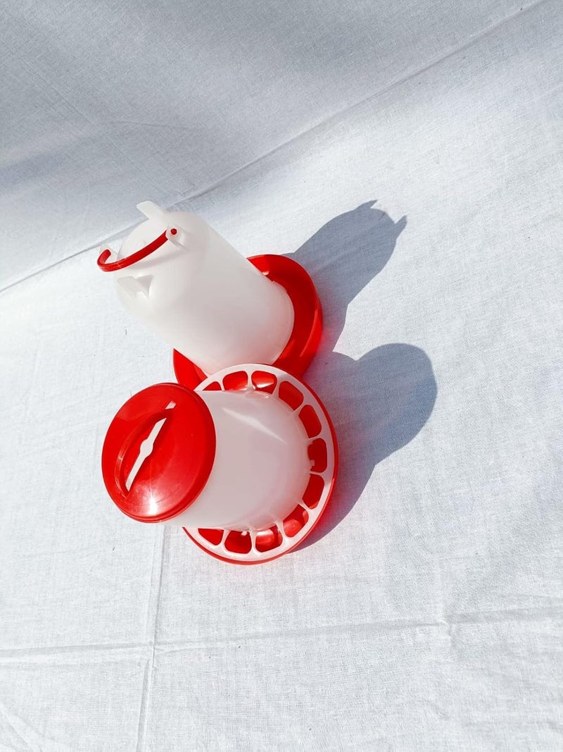 TMW أداة -D1- مع مقبض غطاء لتغذية وشرب الدجاج والدواجن جميع الأنواع 1.5 كجم تغذية=2 قطعة و 1.5 لتر شرب=2 قطعة إجمالي 4 قطع - Image 5