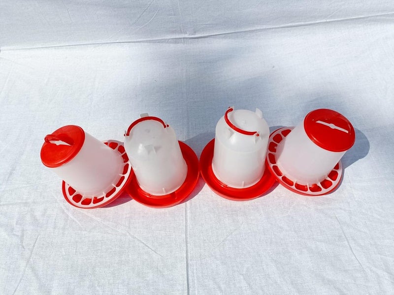 TMW أداة -D1- مع مقبض غطاء لتغذية وشرب الدجاج والدواجن جميع الأنواع 1.5 كجم تغذية=2 قطعة و 1.5 لتر شرب=2 قطعة إجمالي 4 قطع - Image 4