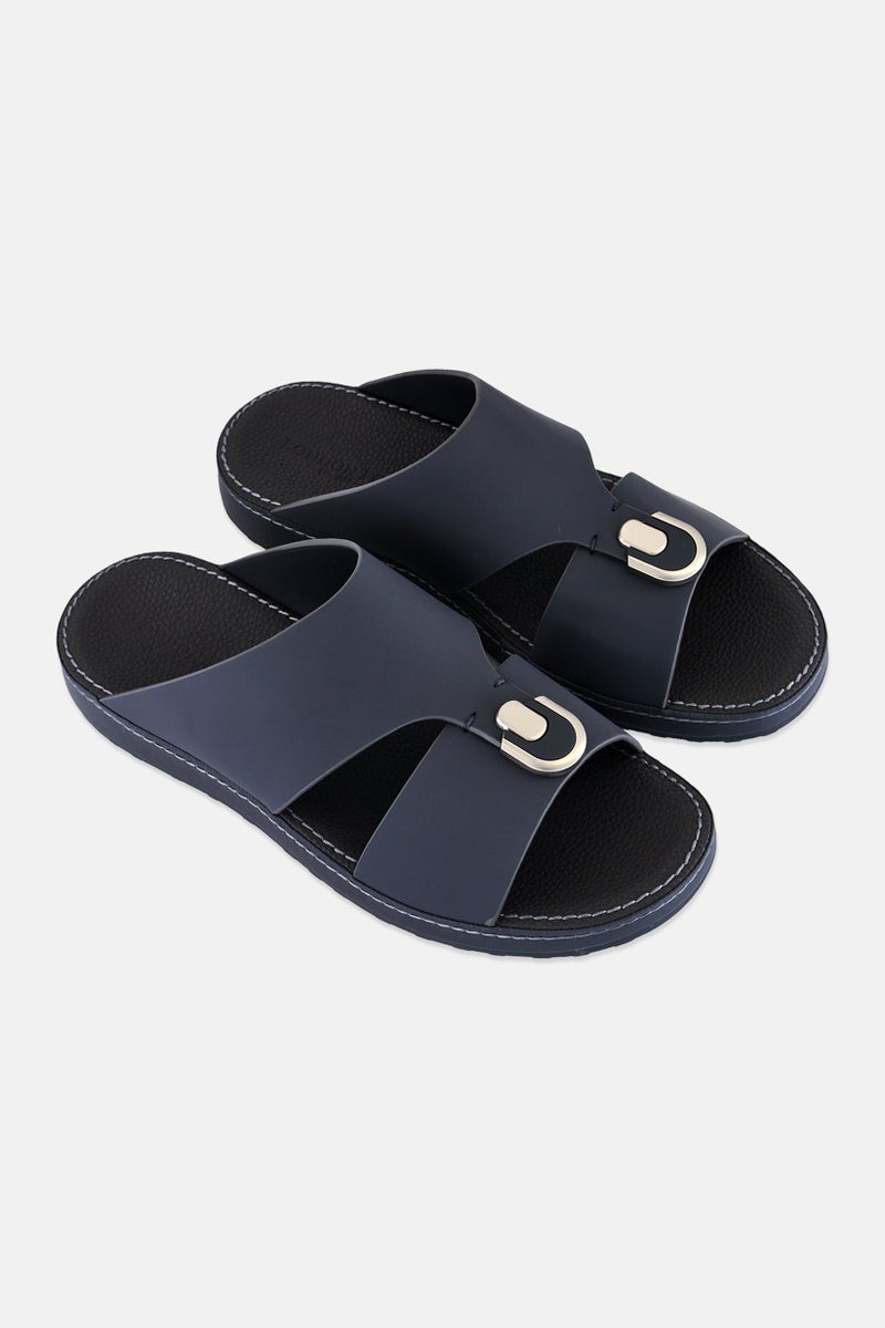 London Fog Men Slip On Arabic Sandals, Dark Grey - Image 2