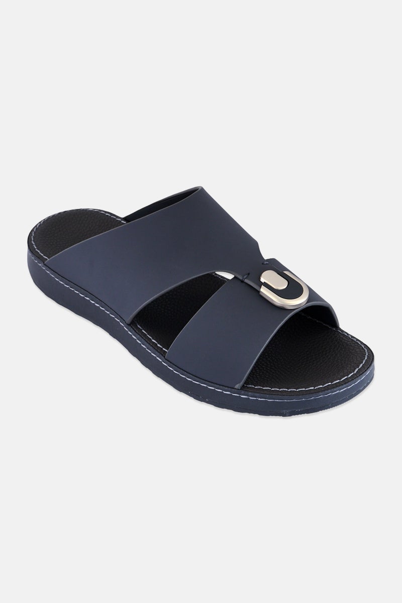 London Fog Men Slip On Arabic Sandals, Dark Grey - Image 1