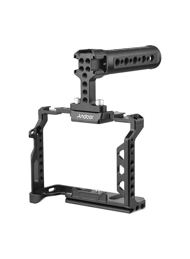 ANDOER Andoer Aluminum Alloy Camera Cage Kit with Top Handle Grip Replacement for Sony A7 IV  - Image 1