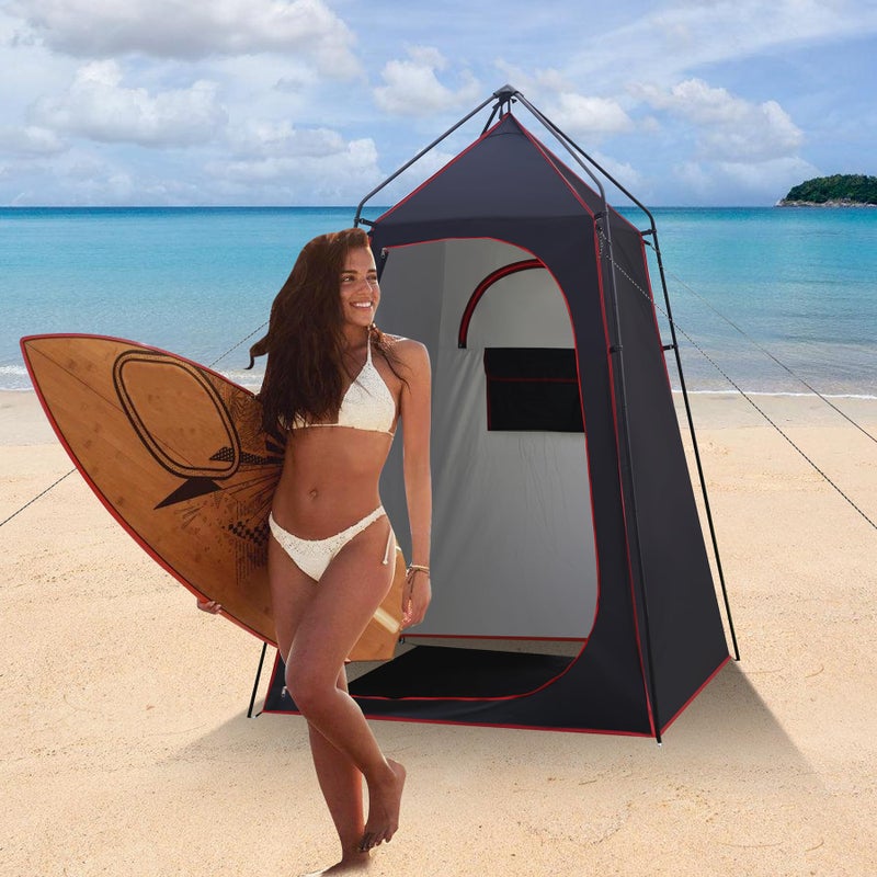 Castle Unicorn Camping Shower Tent, Portable Outdoor Privacy Shelter for Showering & Changing, 7.2 FT Easy-Setup Toilet Tent with Floor & UPF 50+, Ideal for Hiking, Fishing, Beach - Image 2