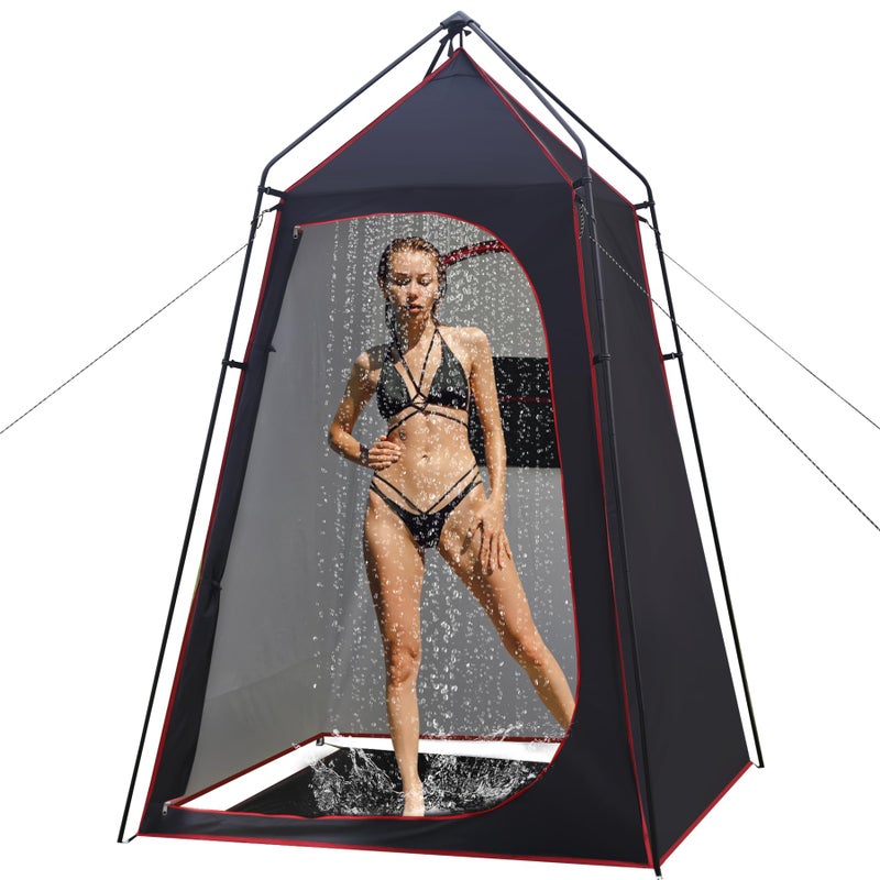 Castle Unicorn Camping Shower Tent, Portable Outdoor Privacy Shelter for Showering & Changing, 7.2 FT Easy-Setup Toilet Tent with Floor & UPF 50+, Ideal for Hiking, Fishing, Beach - Image 1