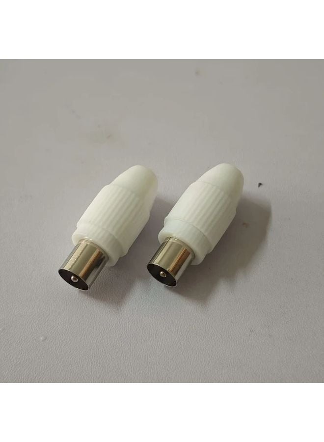 2 Male Solderless 9 5mm Antenna Plug And Female Adapter For Audio Signal Transmission - Image 1