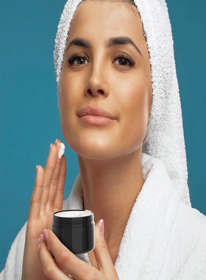 Houseables حاويات تجميل هاوسابلز مع أغطية، برطمانات سوداء، حاوية لوشن، برطمانات 2 أونصة مع أغطية، وعاء بلاستيكي صغير لزبدة الجسم، كريم، مكياج، مسحوق، مقشر للجسم، مقشر للشفاه، بلسم، سفر، فارغ، 24 عبوة - Image 4