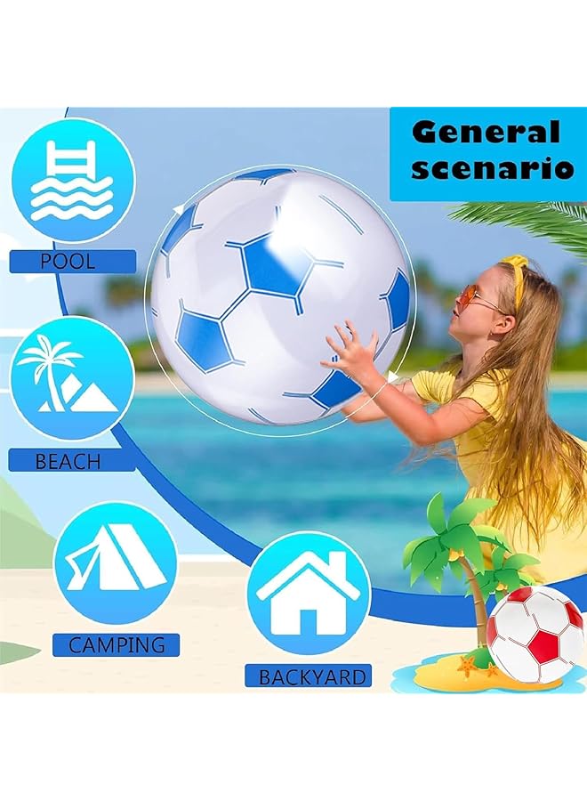 KASTWAVE Inflatable Beach Soccer Ball 3 Pcs Classic Soccer Shape Beachball Summer Water Toy Swimming Pool Outdoor Sports Summer Party Supplies Game For Kid Boys Girls 12 Inch From Inflated To Deflated - Image 4