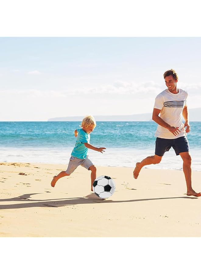KASTWAVE Inflatable Beach Soccer Ball 3 Pcs Classic Soccer Shape Beachball Summer Water Toy Swimming Pool Outdoor Sports Summer Party Supplies Game For Kid Boys Girls 12 Inch From Inflated To Deflated - Image 2