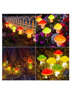 Meetion 6 LED Solar Mushroom Lights, Multicolor, IP65 Waterproof, Solar Powered, Outdoor Garden Decorations, Nature And Outdoors, All Seasons  - Image 2