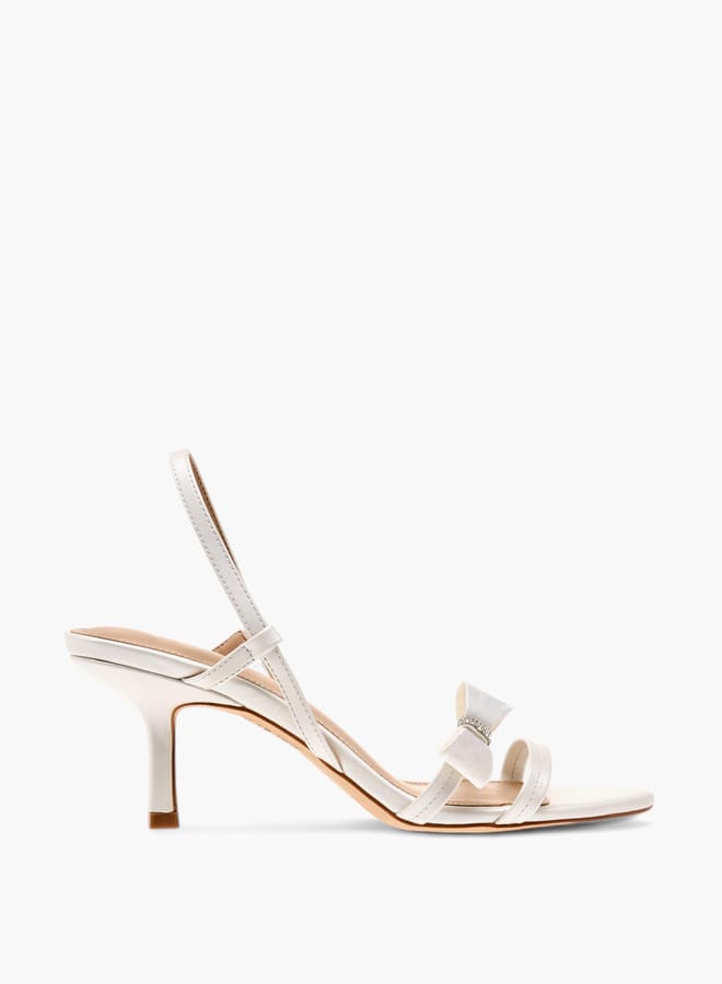 Flora Bella By Shoexpress Women Bow Applique Slingback Sandals with Flared Heel  - Image 3