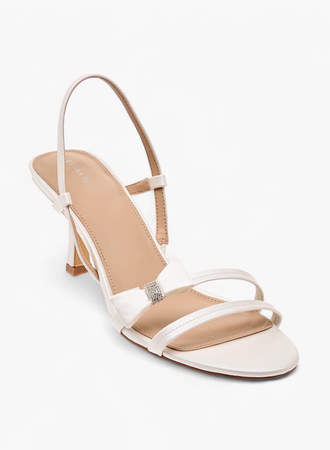 Flora Bella By Shoexpress Women Bow Applique Slingback Sandals with Flared Heel  - Image 2