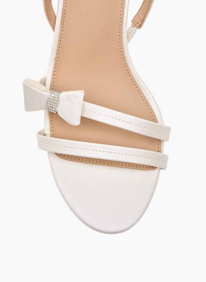 Flora Bella By Shoexpress Women Bow Applique Slingback Sandals with Flared Heel  - Image 4