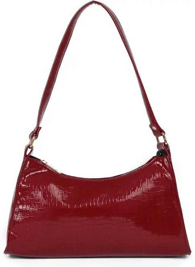 Vintage Textured PU Structured Handheld Bag - Image 1