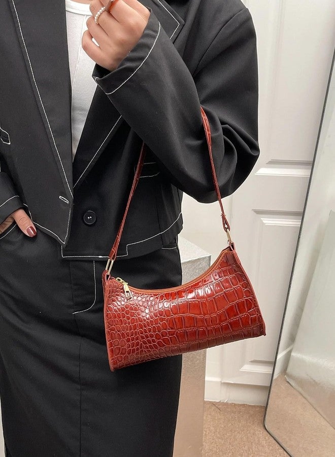 Vintage Textured PU Structured Handheld Bag - Image 4