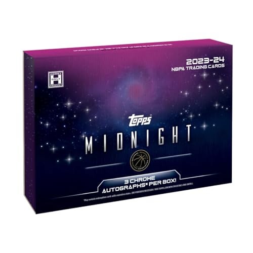 Topps 2023/24 Topps Midnight Basketball Hobby Trading Card Box (3 Chrome Autographs Per Hobby Box) - Image 1