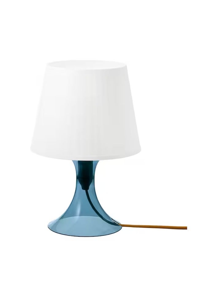 Table lamp, dark blue/white, 29 cm