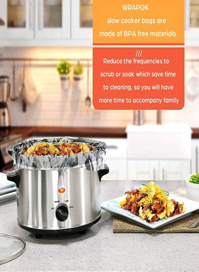 ECOOPTS Slow Cooker Liners (40 Liners), 13" × 21" Pot Liners Fit 3-8 Quarts, Disposable Cooking Bags Suitable for Oval & Round Pot, BPA Free (13" × 21") - Image 5