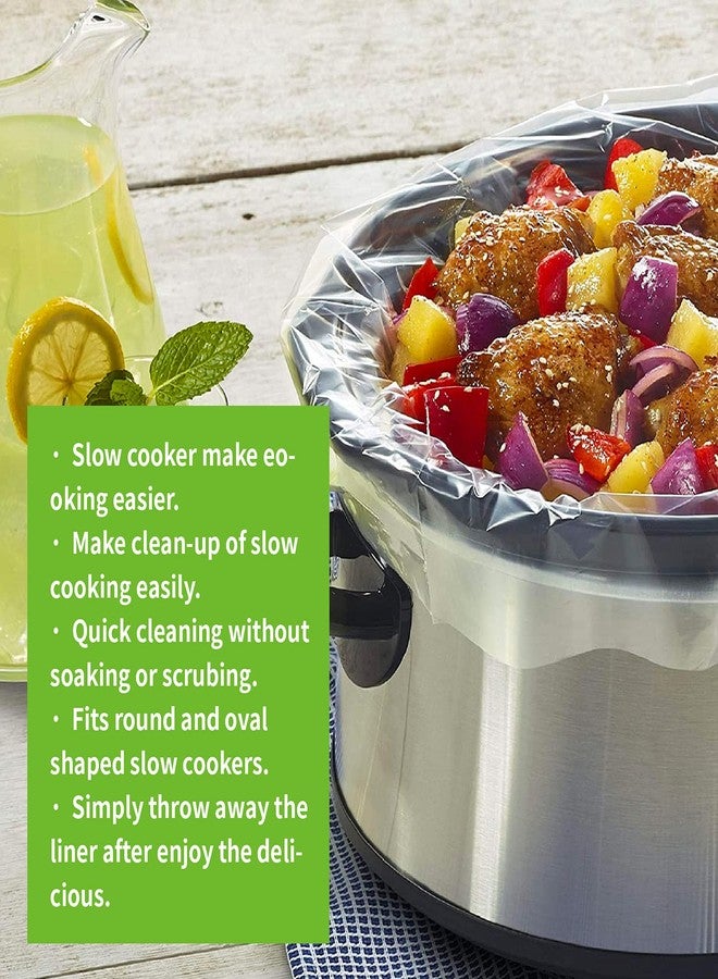 ECOOPTS Slow Cooker Liners (40 Liners), 13" × 21" Pot Liners Fit 3-8 Quarts, Disposable Cooking Bags Suitable for Oval & Round Pot, BPA Free (13" × 21") - Image 4