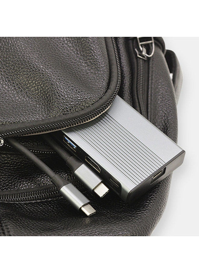 Multi-functional 6 in 1 HUB+ Hard Disk Box Docking Station Support Two Protocols 1000M Network Port