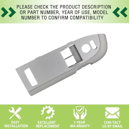 omoZone Window Switch Bezel Cover Front Left Driver Side Door Control Switch Panel Trim Titanium Compatible with 2010-2014 Chevrolet Chevy Silverado GMC Sierra Replaces 25951961 Pickup 2-Door - Image 5