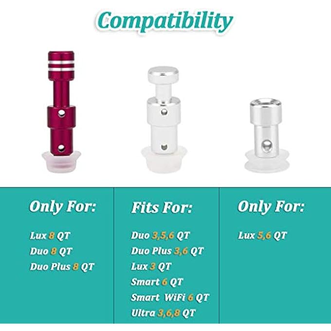 ZYLONE 2 Pack Float Valve  Replacement Parts With 6 Sealer Gasket Silicone Caps For Pressure Cooker DuoDuo PlusLux 8 Qt  6 Silicone Caps - Image 2