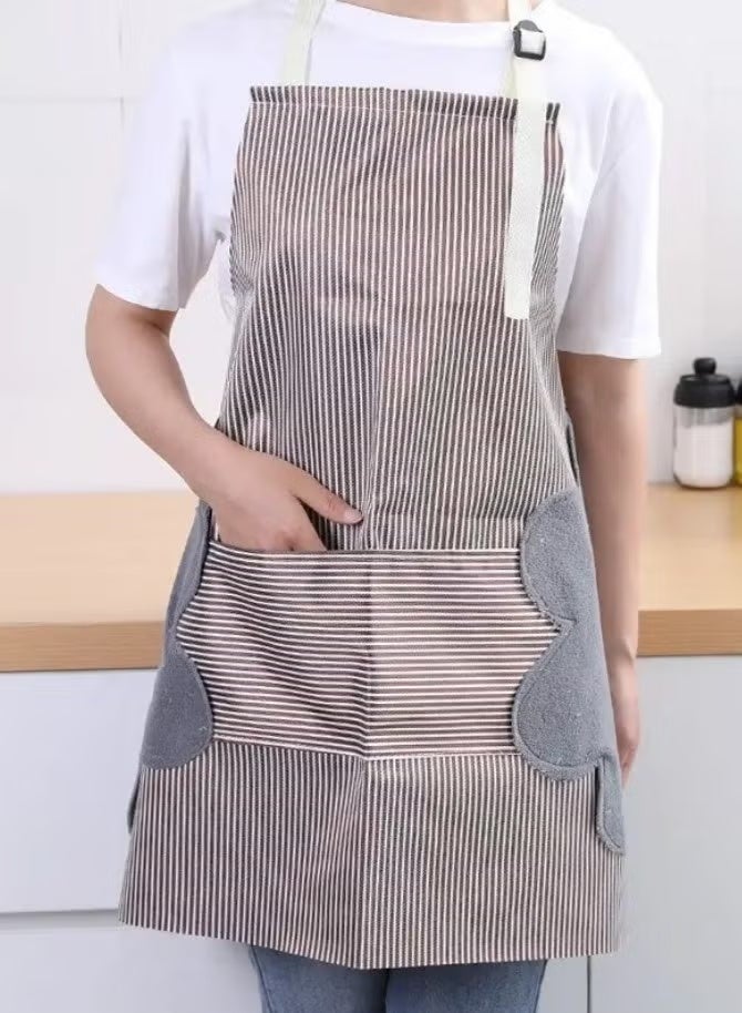 Waterproof Kitchen Apron with Front Pockets - Multi Colors, - with Microfiber Towel Sides for Wiping Hands, Waterproof and Oil Resistant, Suitable for Men and Women, Restaurant and Cafe Cloth Apron, Unisex Cooking and Baking Apron with Pockets and Dirt-Resistant Fabrics - Image 1