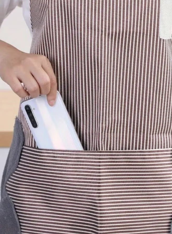 Waterproof Kitchen Apron with Front Pockets - Multi Colors, - with Microfiber Towel Sides for Wiping Hands, Waterproof and Oil Resistant, Suitable for Men and Women, Restaurant and Cafe Cloth Apron, Unisex Cooking and Baking Apron with Pockets and Dirt-Resistant Fabrics - Image 2
