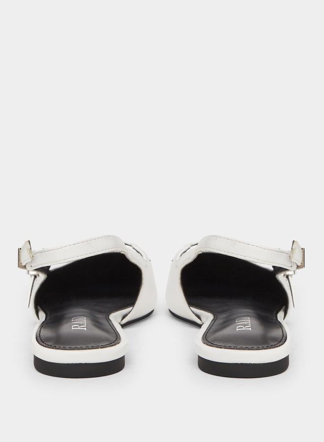 ريد حذاء ميولز فلات مزين بإبزيم وسير خلفي - Image 4