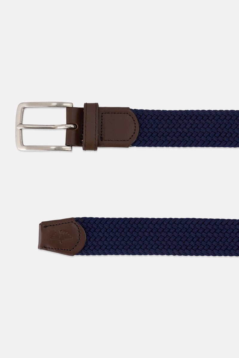 DOCKERS Men Woven Braided Belt  , Navy Blue - Image 2