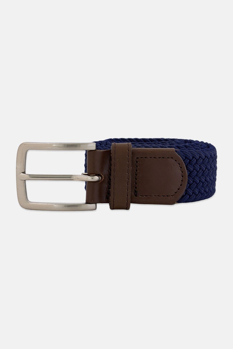 DOCKERS Men Woven Braided Belt  , Navy Blue - Image 1