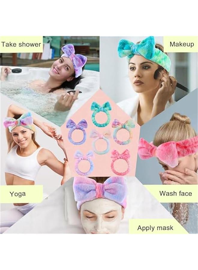 إسكدنيا العناية بالبشرة عقال ، 6 قطع ، التعادل مصبوغ ، لينة الصوف المرجاني ، مرنة ، قابل للغسل ، قابلة لإعادة الاستخدام ، ومناسبة للنساء والفتيات ، ماكياج الوجه ، دش ، والرياضة ، هدية الطرف - Image 5