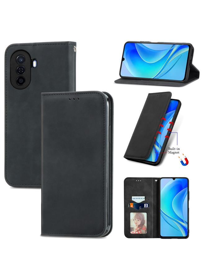 S-TOP Case For Huawei Enjoy 50 Retro Skin Feel Magnetic Leather Phone Case - Image 1
