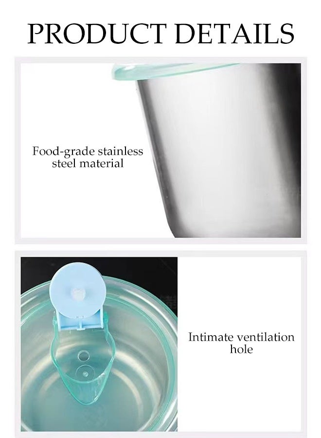 DUNISO 4 Pack Stainless Steel Food Storage Box， with Leak Proof Plastic Lids,  Reusable Metal Food Storage Bento ,Airtight Bento Boxes（Round) - Image 3