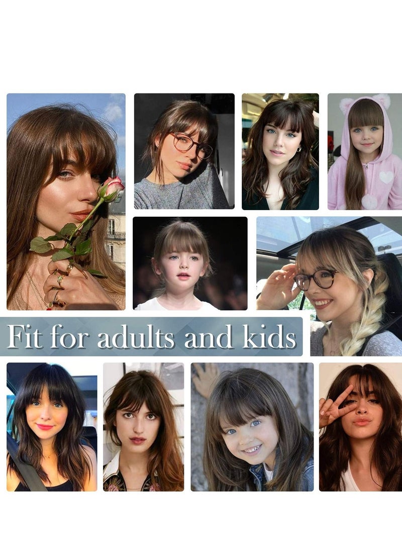 Captaintech Clip in Bangs,Human Hair Bangs Extensions French Neat with Temples on Fringe Real for Women Natural Color Washable Dyeable  - Image 5