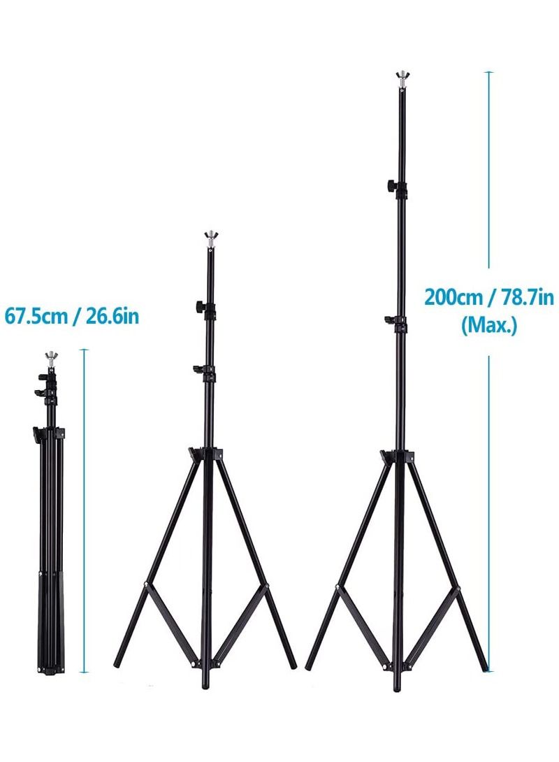 AGD Adjustable Studio Photography Backdrop Stand Kit Black with Carrying Bag 3pcs Backdrop Clamps - Image 5