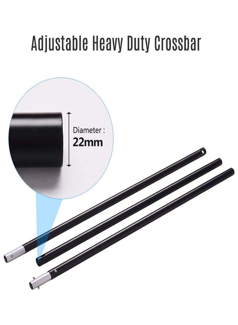 AGD Adjustable Studio Photography Backdrop Stand Kit Black with Carrying Bag 3pcs Backdrop Clamps - Image 3