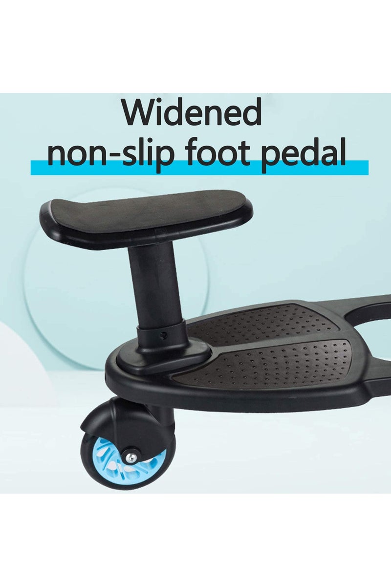 يونيكبيبي لوح عربة أطفال من يونيكبيبي مع مقعد، لوح ركوب عالمي لعربات الأطفال وعربات الدفع، قابل للطي، عجلات ممتصة للصدمات، مقعد قابل للفصل، متوافق مع معظم العربات - Image 4