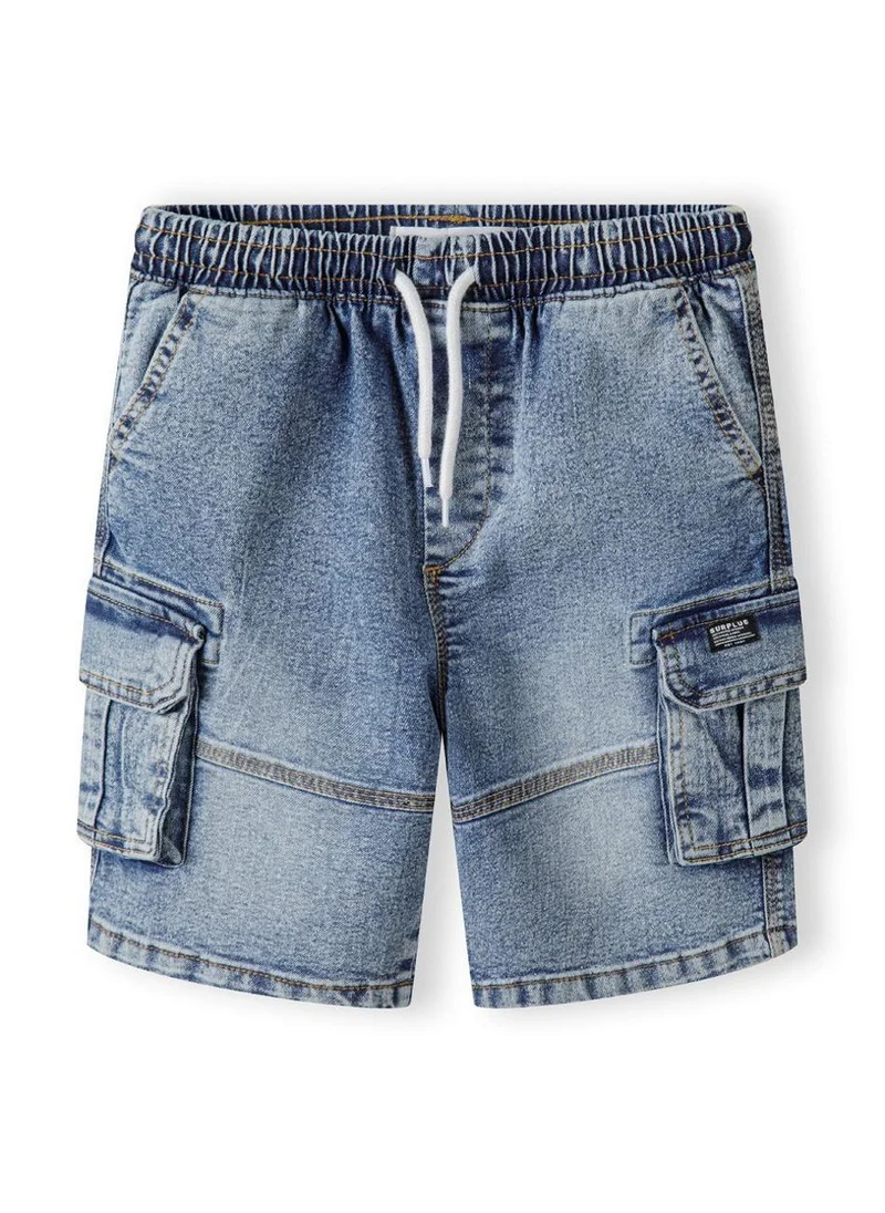 مينوتي Kids Boys  Denim Cargo Shorts With Drawcord