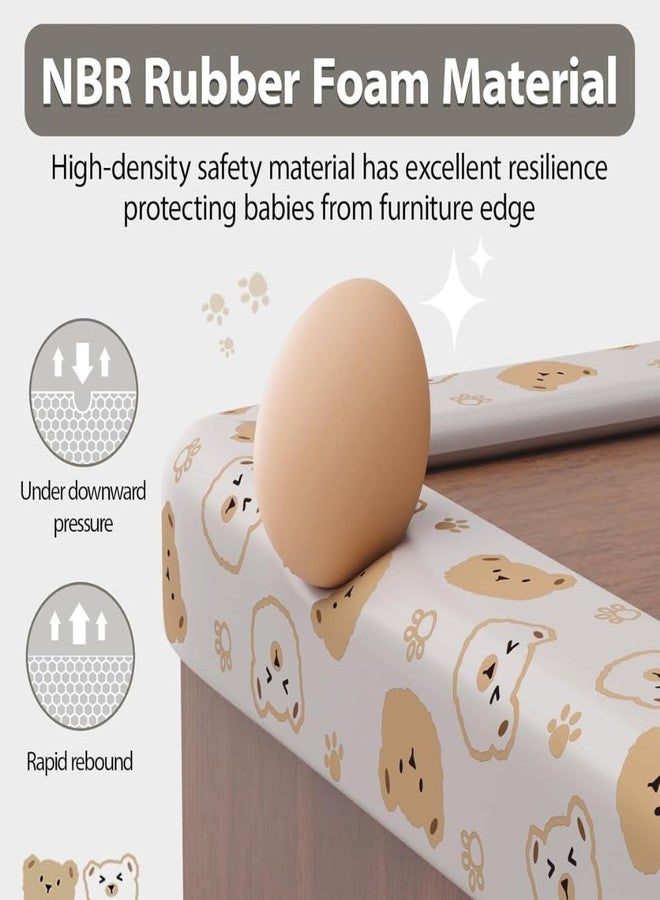 DANSR Kids Safety Edge Protector Strip Cute Bear Design Soft Cushion Foam Corner Guard Self Adhesive Backing, Anti-Collision Furniture Edge Protector Roll for Tables, Desks, Cabinets (Grey) - Image 3