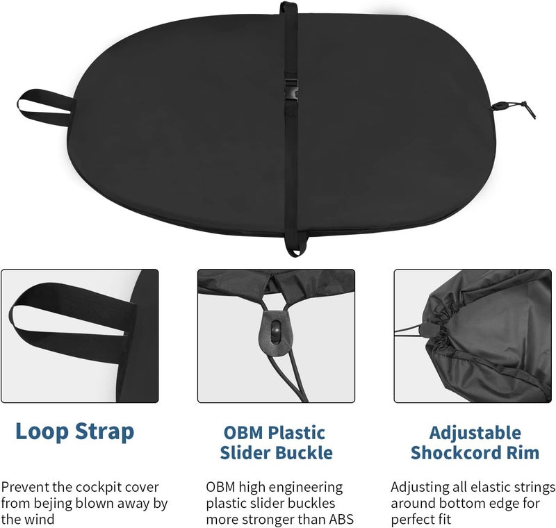 UCEDER Waterproof Kayak Cockpit Cover Seal Cockpit Cover Maximum Protection for Your Ocean Cockpit - Image 4