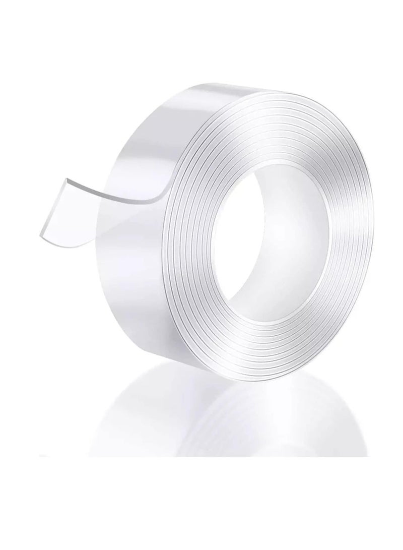 ECVV ECVV 5 Meter Magic Improvement Double Sided Tape Mounting Transparent Trace Less Acrylic REUse Washable Waterproof Adhesive Tape 5M - Image 1