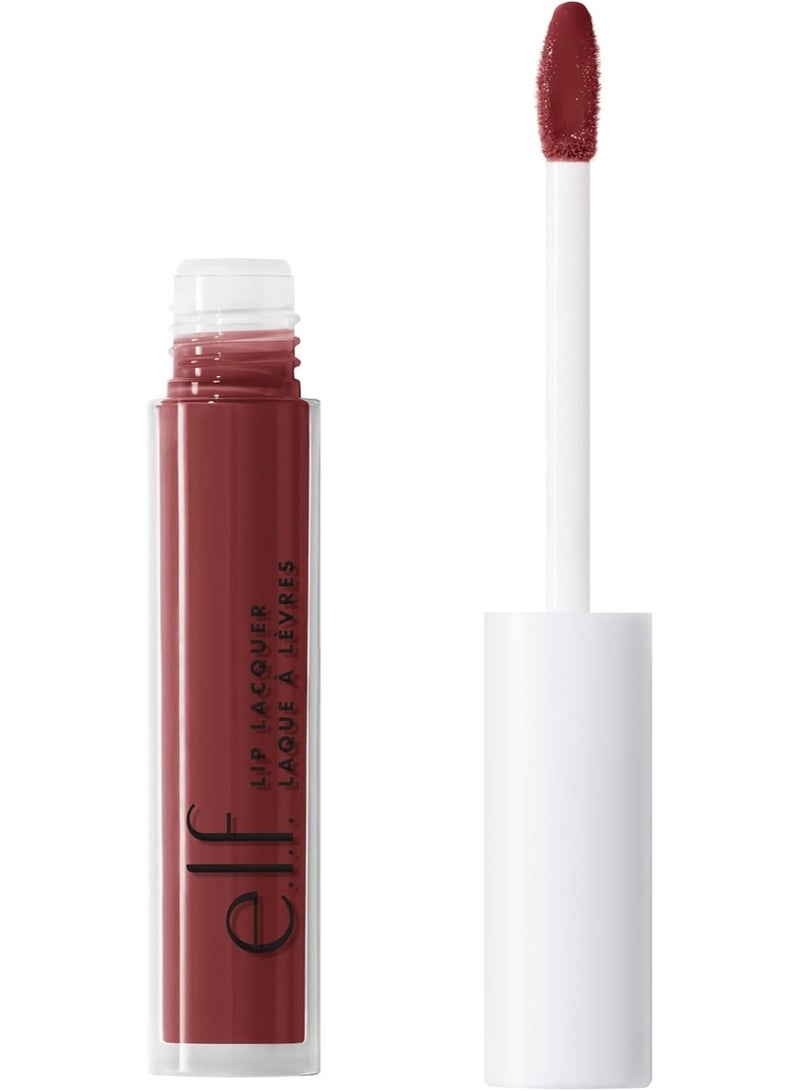 elf Lip Lacquer Nourishing Non-Sticky Ultra-Shine Lip Gloss With Sheer Colour Infused With Vitamins A & E,Black Cherry - Image 1