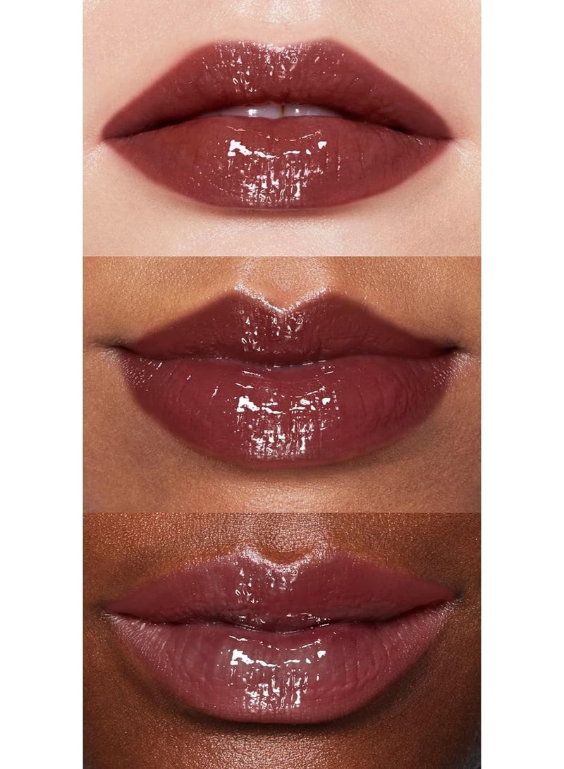 elf Lip Lacquer Nourishing Non-Sticky Ultra-Shine Lip Gloss With Sheer Colour Infused With Vitamins A & E,Black Cherry - Image 3