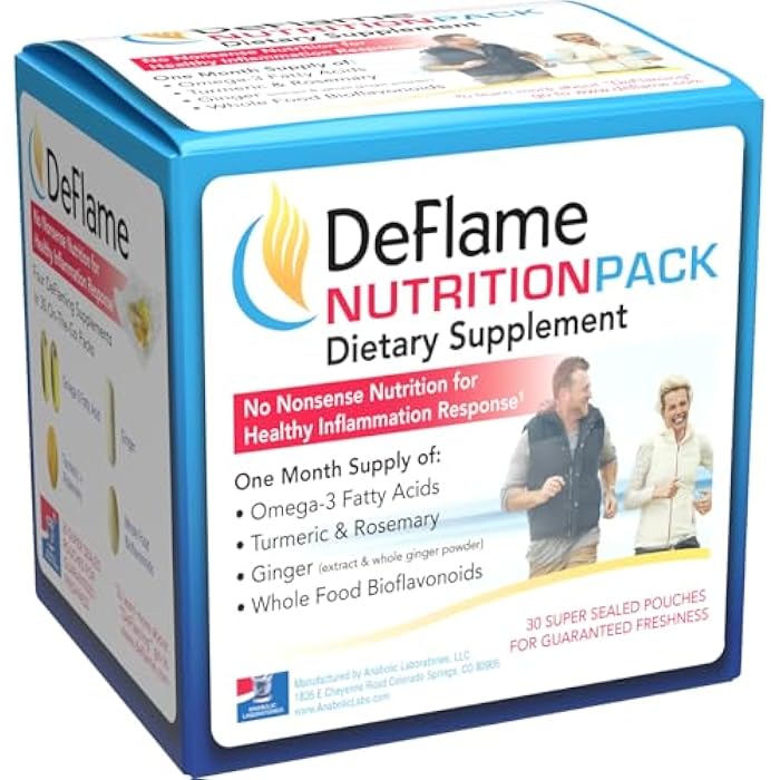 Anabolic Laboratories DeFlame Tendon and Ligament Supplements - Clinically Formulated Joint Support Supplement Vitamin Packs for Women and Men for Enhanced Mobility and Comfort Support - Made in the USA - 1 Month Supply - Image 1