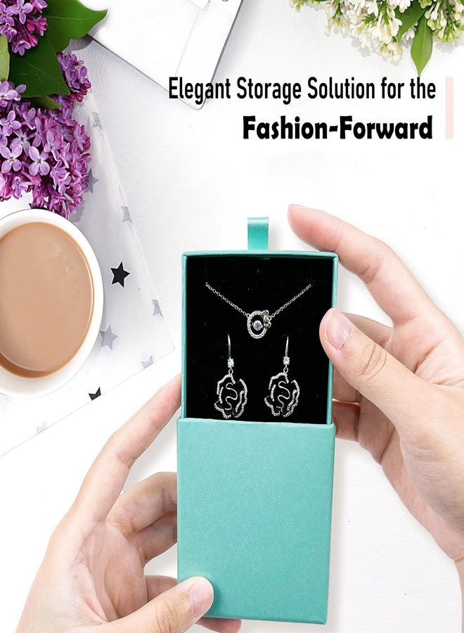 Koceci 4 PCS Jewelry Gift Box Small Cardboard Jewelry Boxes with Lids Gift Case Black Sponge Gift Box for Bracelets,Necklaces,Jewelry,Earrings (Blue and Pink) - Image 4